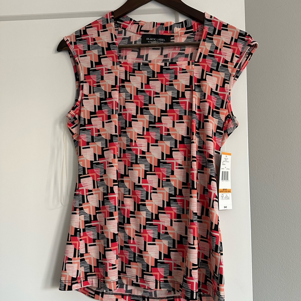 Black Label Geometric Print Blouse
